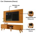 Ver imagem 4 de Rack Bancada com Painel para Tv 65 Pol 2 Portas Duna 182 Cm Cinamomo Madetec