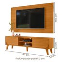 Ver imagem 3 de Rack Bancada com Painel para Tv 65 Pol 2 Portas Duna 182 Cm Cinamomo Madetec
