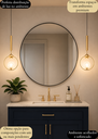 Ver imagem 4 de Lustre Pendente 115cm Led 7w 3 Cores Globo Acrílico Anel Luminária Teto Dourada Gimpo K-079-gold-3x1