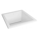 Ver imagem 2 de Cuba de Sobrepor Retangular Facetada Valcula Oculta 42,5x49,5cm Branco - L.1091.17