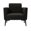 Ver imagem 1 de Kit 2 Poltronas Pés Villach Marisa Suede Preto D03 - D'Rossi