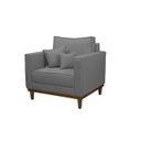 Ver imagem 3 de Kit 2 Poltronas Beny - Linho Grafite