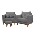 Ver imagem 5 de Kit 2 Poltronas Beny - Linho Grafite