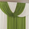 Cortina Suellen  4 Metros Malha- Verde /Palha - 3