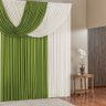 Cortina Suellen  4 Metros Malha- Verde /Palha - 2