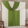 Cortina Suellen  4 Metros Malha- Verde /Palha - 1