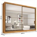 Ver imagem 4 de Guarda Roupa Sevilha 2 Portas com Espelho 100% Mdf - Mademarcs