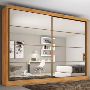 Guarda Roupa Sevilha 2 Portas com Espelho Mdf - Mademarcs
