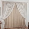 Cortina Renascence 2 Metros x 1,80 Metros Alt. Tecido Seda Amassada com Voil - Avelã - 1