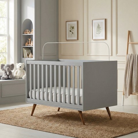 Berço Mini Cama 3 em 1 Americano 100% MDF Ayla