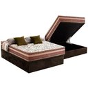 Ver imagem 1 de Cama Box Baú Casal: Colchão Molas Bonnel Herval Assis + Base CRC Suede Brown(138x188)