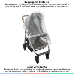 Capa De Chuva Protetora Para Carrinho De Bebê Universal Compacta Buba - 3