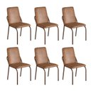 Ver imagem 1 de Kit 6 Cadeiras para Sala de Jantar Malibu Marrom