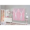 Cortina Bruna 2,00m x 1,80m - Detalhe Com Borboleta - Rosa - 2