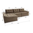 Ver imagem 2 de Sofá Milos Chaise e 4 Lugares 3,25m