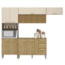 Ver imagem 1 de Kit Cozinha Urbane com Balcão e Tampo Freijó Vanilla Ripado - Kits Paraná