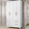 Guarda Roupa Solteiro 4 Portas 9524 Branco Moval - 2