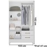 Guarda Roupa Solteiro 4 Portas 9524 Branco Moval - 4
