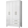 Guarda Roupa Solteiro 4 Portas 9524 Branco Moval - 1