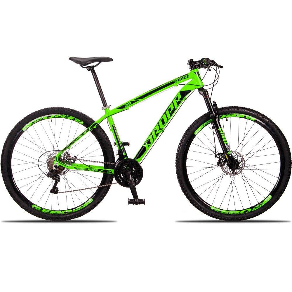 Bicicleta Aro 29 Dropp Race 21V Traseiro Shimano Freios Disco Suspensão - Verde - 19 - 1