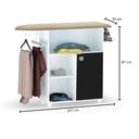 Ver imagem 4 de Tábua de Passar Roupa com Balcão Vitória Branco/preto 107 Cm - Pallazio