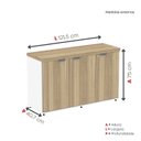 Ver imagem 3 de Armário para Escritório com 3 Portas com Chave 121,5cm PE40 Cinza