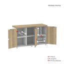 Ver imagem 5 de Armário para Escritório com 3 Portas com Chave 121,5cm PE40 Cinza