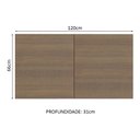Ver imagem 2 de Armário Aéreo Madesa Stella 120 cm 2 Portas Rustic Cor:Rustic