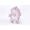 Unicórnio Baby luminoso mdf luminária led rosa super fofo - 2