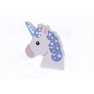 Unicórnio luminoso mdf luminária led a pilhas