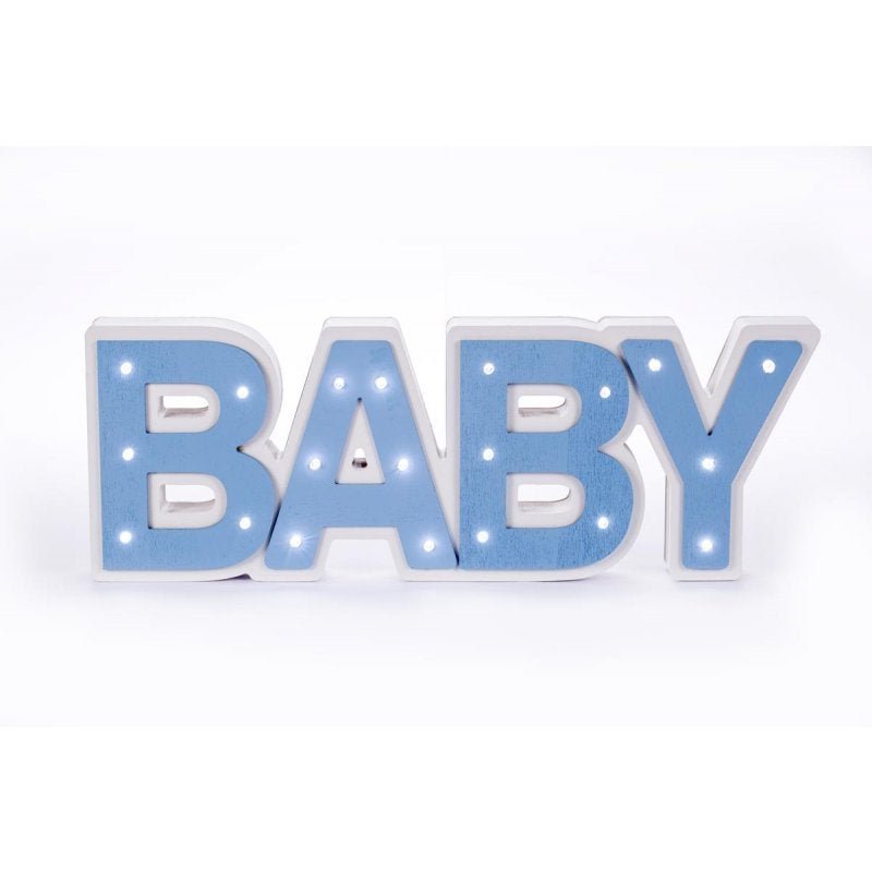 BABY Luminoso azul bebê mdf luminária led quarto de menino luxo - 2