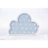 Nuvem luminosa mdf luminária led quarto de menino azul bebê - 3