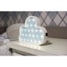 Nuvem luminosa mdf luminária led quarto de menino azul bebê - 1