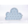 Nuvem luminosa mdf luminária led quarto de menino azul bebê - 2