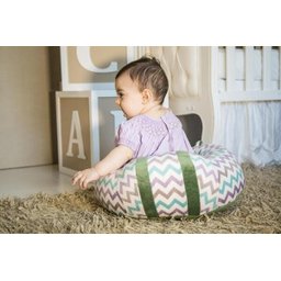 Sofá Almofada Senta Bebê Poltrona Pelúcia Chevron Baby - 4