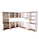 Ver imagem 4 de Cozinha Completa Modulada 9 Peças com Ilha Joy Branco/Off White/Nogueira