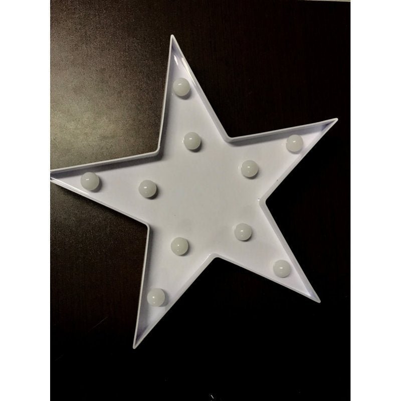 Estrela luminosa decorativa luminária led 3D a pilha - 3