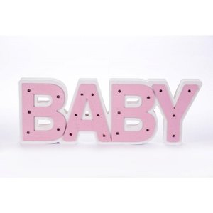 BABY Luminoso cor de rosa mdf luminária led quarto de menina luxo