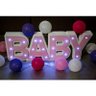 BABY Luminoso cor de rosa mdf luminária led quarto de menina luxo - 3
