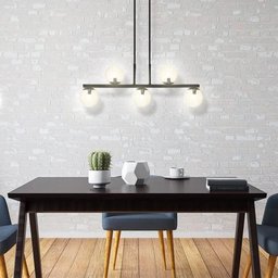 Pendente Jabuti Up Preto com Globos Âmbares para 5 Lâmpadas G9 - 2