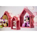 Ver imagem 3 de Kit com 3 nichos casinha decorativos MDF casinha trio cor Rosa