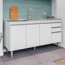 Ver imagem 1 de Balcão de Cozinha para Pia Dodoma Mdp/bp Branco G96 - Gran Belo