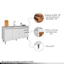 Ver imagem 3 de Balcão de Cozinha para Pia Dodoma Mdp/bp Branco G96 - Gran Belo