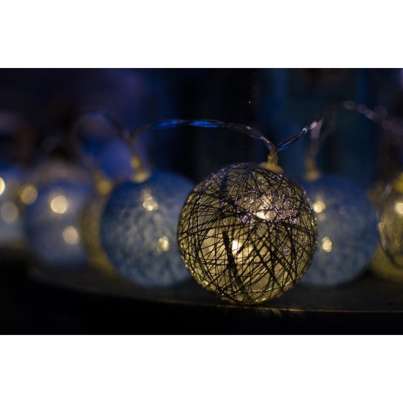 Cordão de Luz Natal Silverblue - Ornamentação Árvores Decoração Festa e Mesa 20 LEDs - Pilhas - 4