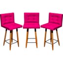 Ver imagem 1 de Kit 3 Banqueta Grace Para Cozinha Gourmet Ou Balcão Área Gourmet Pés Palito Corino