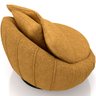 Kit 02 Poltronas Giratórias para Sala de Estar Kira M03 Bouclê Mostarda - Lyam Decor - 6