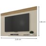 Painel Suspenso Para TV 75 Polegadas Malha Off White Buriti - Caemmun - 3