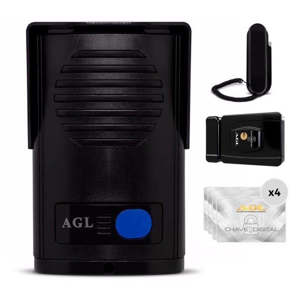 Kit Porteiro Eletr nico AGL P100 Fechadura Eletr nica Smart Card