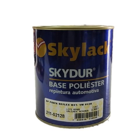 Tinta Base Poliéster Prata Reflex 900ml Sky