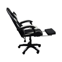 Cadeira Gamer Stillus Ergonômica com Apoio para Os Pés - Preta / Branca - 8